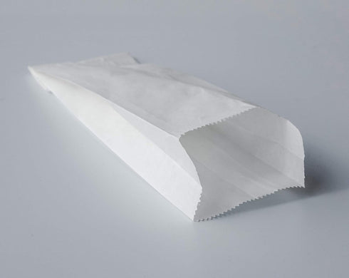 100 Pack 100% White Kraft Paper Bags, 2.75 x 10 inches White Plain Bag for Kitchen Cutlery Utensils Holder