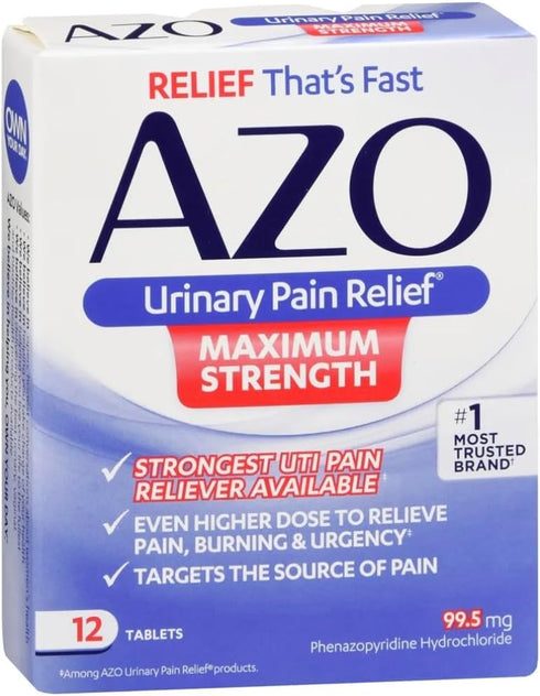 AZO Standard Max Strength, 12 Tablets