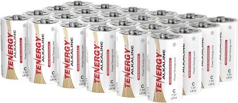 Tenergy 1.5V C Alkaline LR14 Battery, High Performance C Non-Rechargeable Batteries for Clocks,