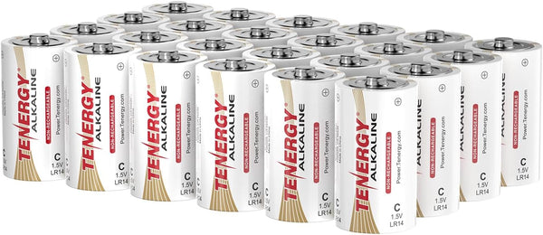 Tenergy 1.5V C Alkaline LR14 Battery, High Performance C Non-Rechargeable Batteries for Clocks,