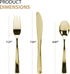 Plastic Cutlery Silverware Extra Heavyweight Disposable Flatware, Full Size Cutlery Combo, Polished Gold, 80 Forks, 40 Spoons, 40 Knifes, 160 Count by Lillian Tablesettings