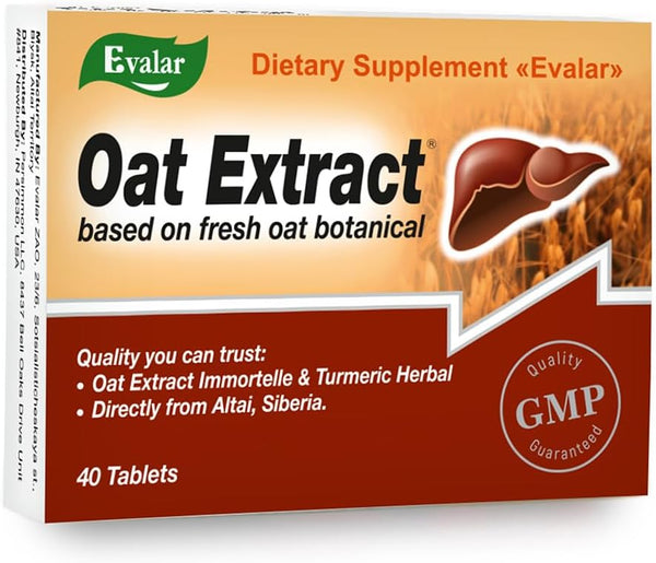 Evalar Oat Extract Immortelle Turmeric Herbs Ovesol Siberian 40 Tabs