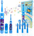OJV 8620 Musical Electric Toothbrush for Kids, 3 Modes, 2 Min Timer, Rechargeable Sonic Toothbrush with Holder (Blue)