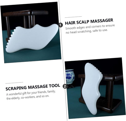 Jade Gua Sha Massage Tool - Facial and Body Scraper for Relaxation