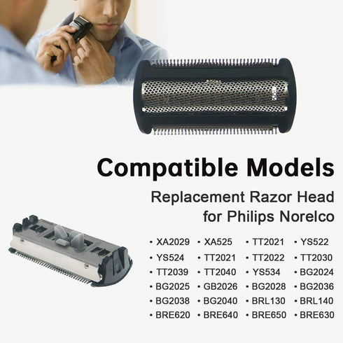 WuYan Replacement Shaver Foil Head for Philips Trimmer, Compatible with BG2024 BG2025 BG2026 BG2028 BG2036 BG2038 BG2040