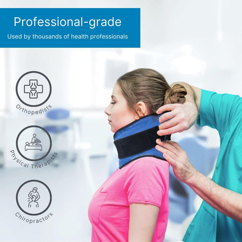FlexiKold Neck Ice Pack Wrap with Straps – Reusable Flexible Neck Pain Relief Cooling Wraps