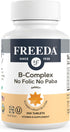 Freeda Super B Complex Vitamin B Supplement - No Folic No PABA, 250 Ct, Kosher for Women & Men