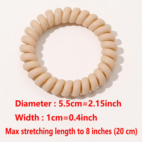 Spiral Hair Ties 20 Pieces, No Crease Coil Hair Ties, No Damage Elastics Hair Coils, Traceless Plastic Hair Bands