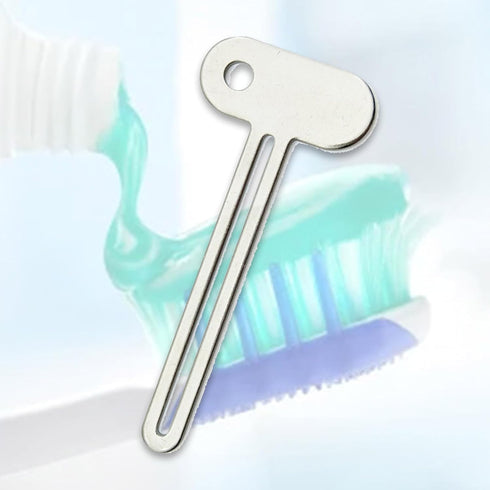 Pxiryanlow 2 PCS Silver Key-Shaped Tube Squeezer Tool for Toothpaste and Creams,Squeezer Thin Tube For Hand Cream Face