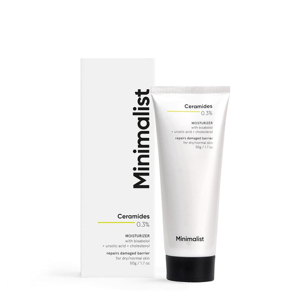 Minimalist 0.3% Ceramide Bisabolol Face Moisturizing Cream, For Dry to Normal Skin, 1.7 Oz / 50 gm