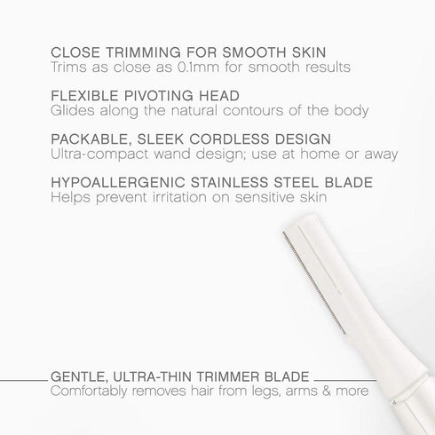Panasonic Full Body Hair Removal for Women, Portable Sleek Design, Gentle for Bikini, Underarm, Legs Areas, Pink, 1 Count (Pack of 1)
