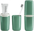 HyJeryty Green Toothbrush Travel Case, Portable Travel Toothbrush & Toothpaste Holder Cover Organizer