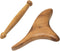 Honbay 2PCS Reflexology Tools Wood Body Massager Triangle Gua Sha Board Scraping Board