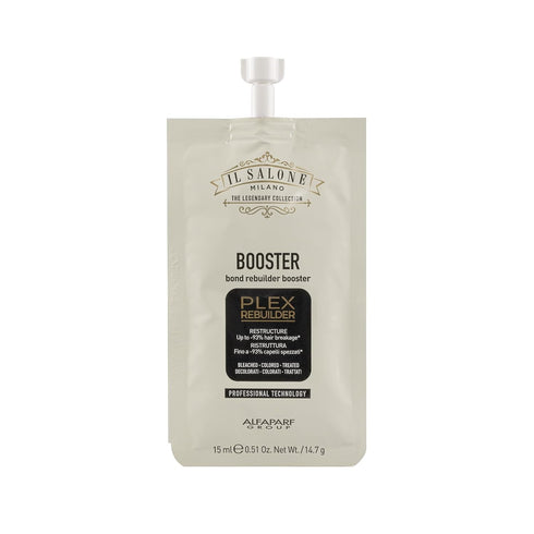 Il Salone Milano Professional Plex Rebuilder Booster for Bleached, Colored, Treated Hair - Restores and Restructures - Bond rebuilder -Premium Quality - 4 x (0.51 Oz. / 15 ml)