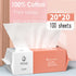 Cotton Facial Dry Wipes, 100 Count, Deeply Cleansing Disposable Face Towel, Multi-Purpose for Skincare and Makeup