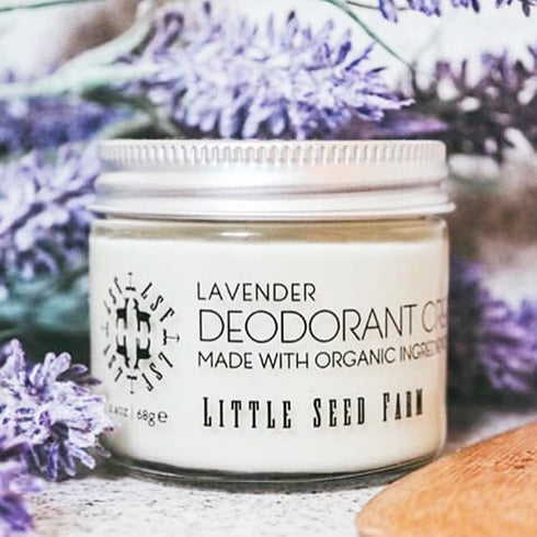 Little Seed Farm All Natural Deodorant Cream, Aluminum Free, 2.4 Ounce - Lavender for Women or Men