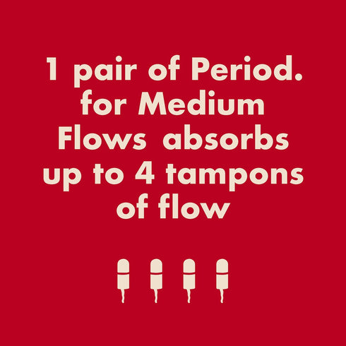 High Waist Reusable Period Panties for Medium Flow - Leak Resistant & Absorbent