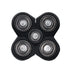 Replacement Shaver Head, 5-Blade Universal Rotary Wet & Dry for Coarse Hair, 1 Unit