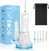 Dental Flosser with 5 Modes, Rechargeable Travel Dental Flosser, 300ml Water Tank, LED Light for Oral Care