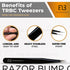 Tweezers For Ingrown Hair by The Razor Bump Co., Sharp Stainless Steel, Precision Splinter Remover