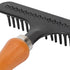 HURRISE Handheld Carpet Rake Cleaning, Pet Hair Removal Broom, Stainless Steel Grooming Hair Rake for Beauty Salon