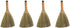 Veemoon 4 Pcs Handheld Cleaning Broom, Small Whisk Broom, Rustic Mini Straw Broom for Indoor Outdoor Home Dusting