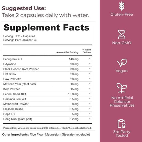 TRUE FEM 13-in-1 13-in-1 Vitamin Truefem Capsules Vegan, Non-GMO Botanical Blend for Womens Daily Balance