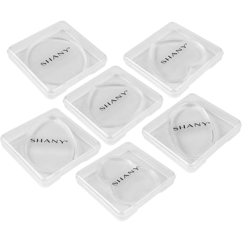 SHANY Stay Jelly Silicone Sponge Set - Pack of 6 Clear & Non-Absorbent Makeup Blending Sponges for Flawless Application