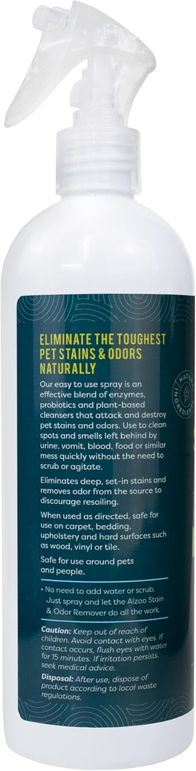 Stain & Odor Remover, Plant-Based Ingredients, Quickly Lifts Pet Stains, Lavender Vanilla Scent, 16 Fl. Oz Spray