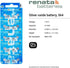 Renata 364 SR621SW 1.55V 364 (2 Count) Batteries - Silver Oxide Watch Battery