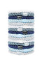 L. Erickson Grab & Go Ponytail Holders - Atlantic, Set of 15, Exceptionally Secure Hold