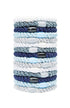 L. Erickson Grab & Go Ponytail Holders - Atlantic, Set of 15, Exceptionally Secure Hold
