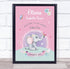 The Card Zoo Elephant Pink New Baby Birth Details Nursery Christening Keepsake Gift Print