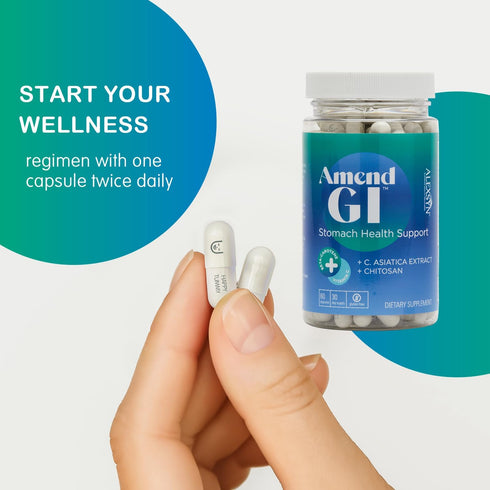 Amend GI All-Natural Stomach Health Support - 60 Capsules, Nutraceutical for Digestive Health