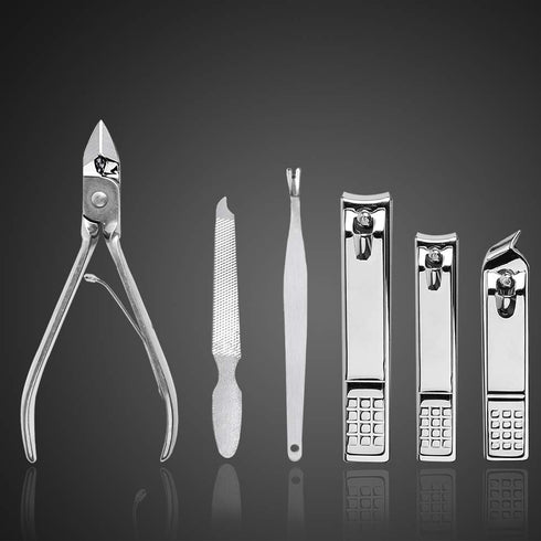 Nail Clippers Set, Fingernail and Toenail Clipper Cutters, 18 Pieces Stainless Steel Professional Grooming Kit