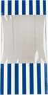 Restaurantware Cafe Vision Sandwich Paper Boxes - 25 Large Disposable Wedge Boxes with Window, Blue and White