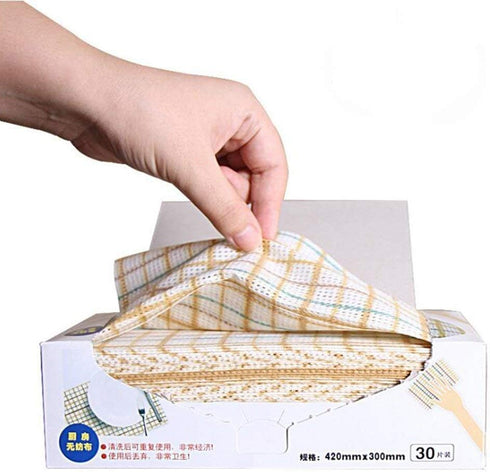 Sionoiur 30 Cleaning Towels Disposable Dish Cloths Nonstick Fiber Reusable Handy Wipes House Kitchen Cleaning Cloth