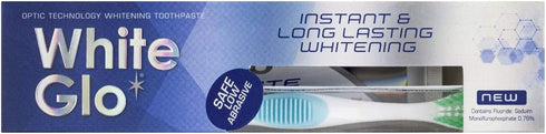 Instant Whitening Toothpaste with Optic Technology & Toothbrush - White Glo