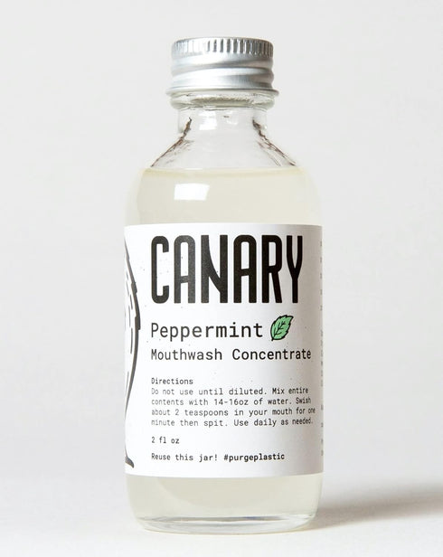 Mouthwash Concentrate Peppermint - Alcohol & Fluoride Free, Natural for Bad Breath - 2 Pack, 2 Oz Each - Zero Waste