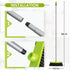 Green Indoor Broom with 54" Long Handle for Floor Cleaning in Kitchen, Garage, and Patio