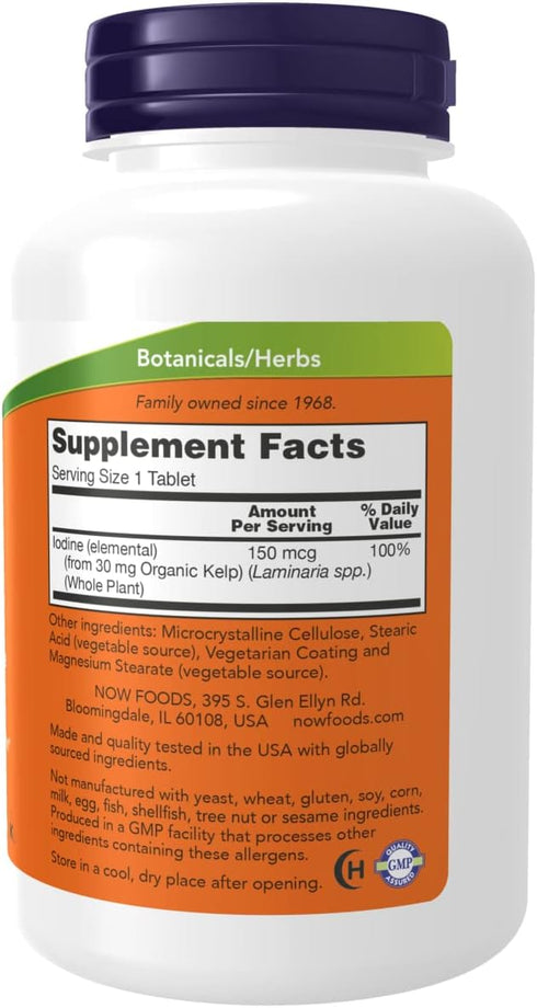 Now Foods Kelp, 150mcg Natural Iodine, 200 Tablets