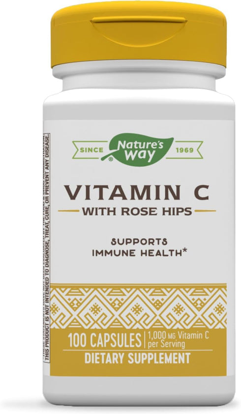 Nature's Way Vitamin C; 1000 mg per Serving; 100 Capsules with Rose Hips