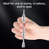 Stainless Steel Cuticle Pusher with Fork - Dual Head Cutter Trimmer Remover, 2-in-1 Anti-slip Nail Care Tool