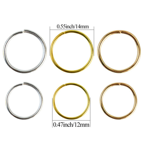 Nydotd 180 Pieces Hair Rings - Braid Rings, Loop Clips, and Hoops - 3 Colors, 2 Sizes for Women's Fashion Hair