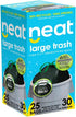 Neat Tall Kitchen 30 Gallon Drawstring Trash Bags, 25 COUNT, Eco-Friendly 50% Recycled Material, Odor Technology