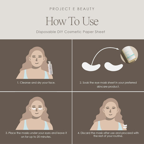 Project E Beauty 500pcs Disposable DIY Non-Woven Eye Mask Paper for Skincare & Spa Salon Use (500, Eye Zone)
