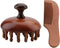 Ymcafmo Scalp Massager Brush with Bamboo Bristles, Manual Handheld Scalp Scrubber for Hair