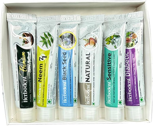 Pack 15g (Pack 6) 7 1, 1 Natural Travel - Amazing Toothpaste Minis of | Premium, Sensitive, Black Seed, Natural, NEEM