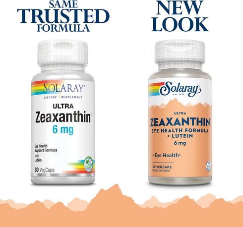 SOLARAY Ultra Zeaxanthin 6 mg Eye Health & Macular Support with Lutein, Bilberry & Blueberry, 30ct