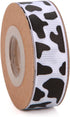 4 Rolls Cow Print Grosgrain Ribbon, 20 Yards Animal Print Ribbons for DIY Crafts, Gift Wrapping, Decoration